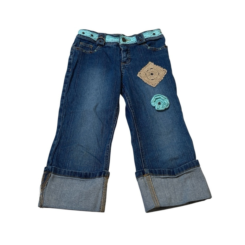Mary Kate & Ashley Y2K 2000’s fashion Blue Denim Capri Jeans Girls Size 8